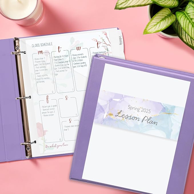 Avery Durable View 3 Ring Binder, 1" Slant Rings, 1 Lavender Binder | For Daily School, Home and Office Use, DuraHinge Tear-Resistant Spine, DuraEdge Split-Resistant Edges, Clear Overlays