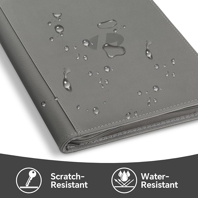 Trading Card Binder, Premium 9-Pocket Double Sided 540 Pocket PU Card Collection Binder, Collectible Trading Card Albums for MTG, TCG, Sports Cards (Grey)
