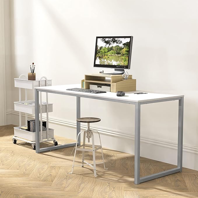 SHW Mission 48-Inch Home Office Computer Desk, White