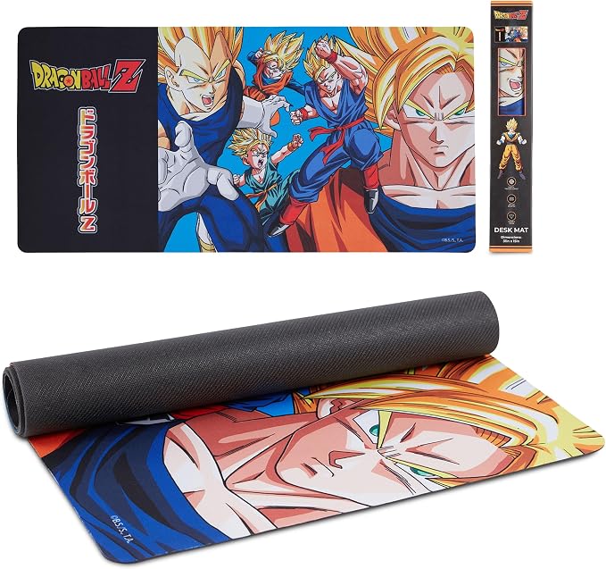 Dragon Ball Z Large Gaming Mouse Pad 31"x15" XL Computer Desk Mat, Anime | Dragon Ball Z anime gaming mouse pad, Oversized 31x15in smooth fabric top, stitched edges, non-slip rubber base.