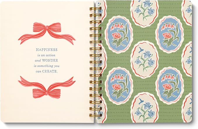 Compendium Spiral Notebook — Joy Is Handmade. — A Designer Spiral Notebook with 192 Lined Pages, College Ruled, 7.0"W x 9.25"H