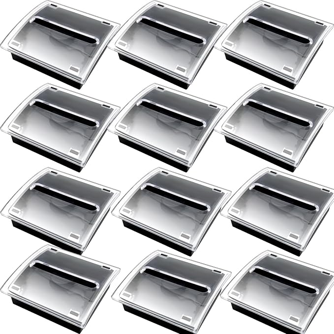 Pop Up Sticky Note Dispenser Sticky Note Holder Pop Up Note Dispenser Transparent Top for 3 x 3 Inch Sticky Notes School Office Home Store Black Base Clear Top (12)