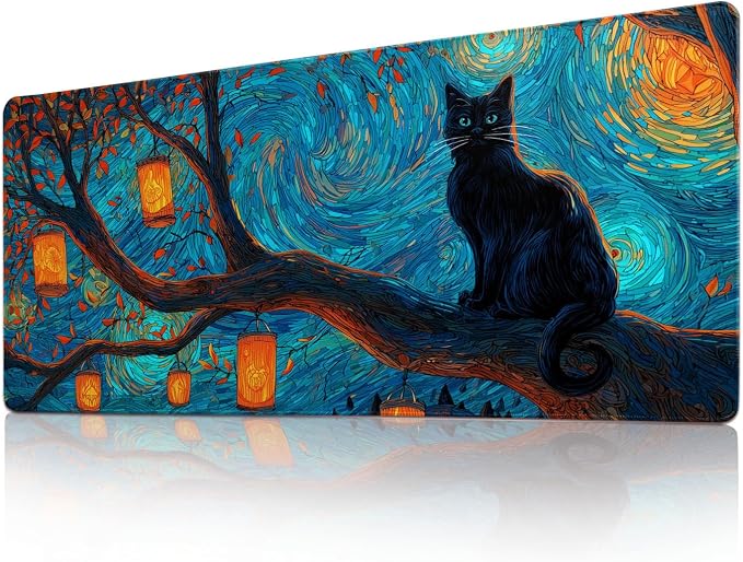 Desk Mat Mouse Pad Gaming Desk Pad XL Large Mouse Mat Office Decor Accessories (Blue A)