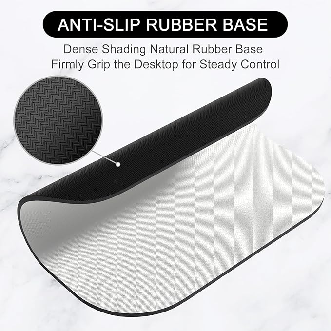 Hsurbtra Mouse Pad, Premium-Textured Small Square Mousepad 8 x 9 Inch Gray, Thick 3 mm Anti-Slip Waterproof Rubber Pretty Cute Computer Mat for Office Home Gaming Laptop Men Women Kids
