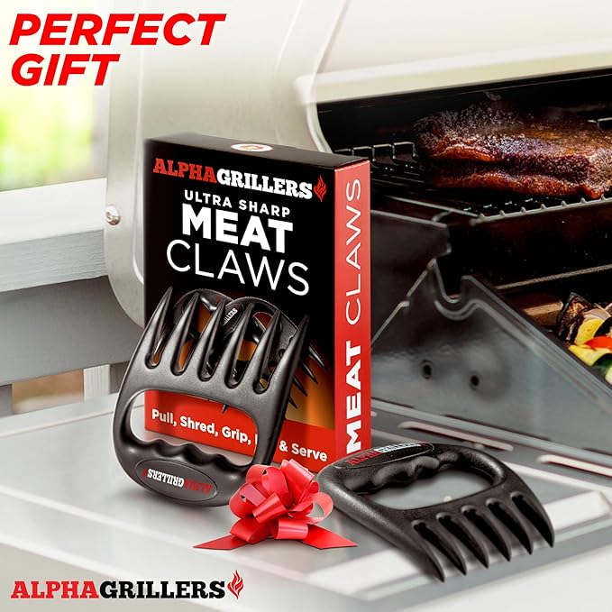 Alpha Grillers Meat Shredder Claws - Grilling Accessories Gifts for Men Dad Him Husband Boyfriend - BBQ Accessories Bear Claws Grill Puller for Cooking Shredding Barbecue Smoker Pulled Pork Chicken
