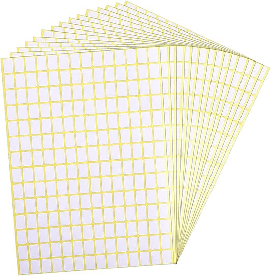 2940PCS Matte White Labels Stickers 0.5" x 0.3" Small Blank Labels Removable Price Stickers to Write On Sticky Name Tags for Jar Diamond Art Boxes Folder Envelope Office Kitchen (13 X 9 mm)