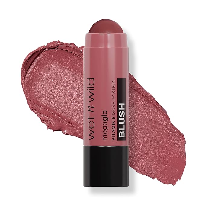 wet n wild MegaGlo Makeup Stick, Buildable Color, Versatile Use, Cruelty-Free & Vegan - Say It Ain't Rose