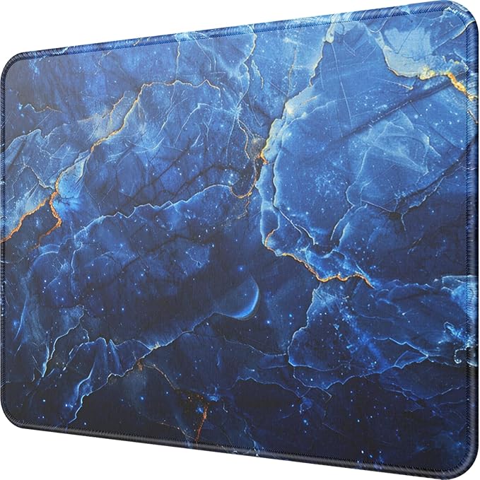 MROCO Mouse Pad [30% Larger] with Anti-Fray Stitched Edges, Premium-Textured Waterproof Surface, Non-Slip Rubber Base, Computer & Gaming Mouse Mat for Laptop, Office & Home, 8.5 x 11 in, Ocean Marble