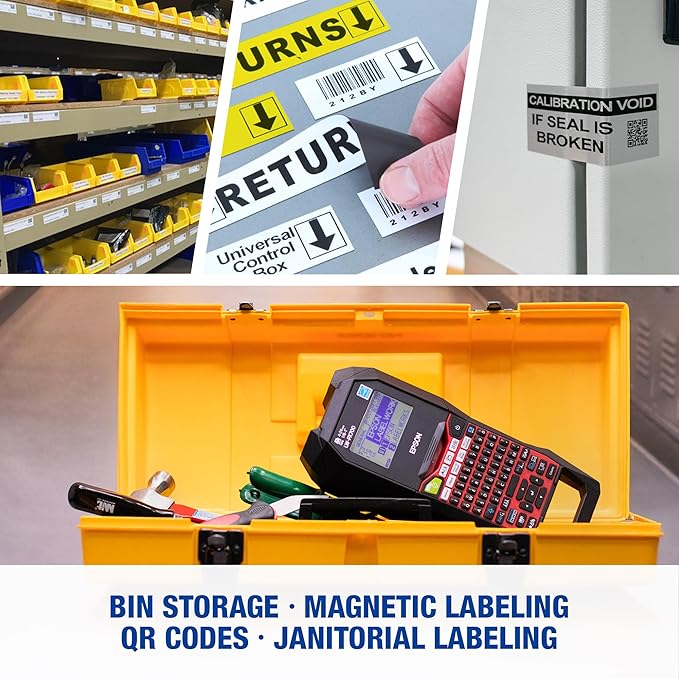 LABELWORKS Epson LW-PX700 Industrial Label Maker Kit - Compatible with Large Variety of Tape Types, Portable Handheld Label Printer