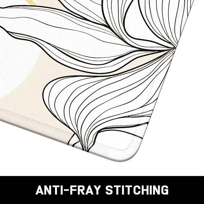 Mouse Pad, Minimalism Marble Style Computer Pad, Anti-Slip Rubber Mouse Mat with Stitched Edges for Gaming, Office, Laptop, PC, Women, 9" x 8" Thick 3 mm, Lotus