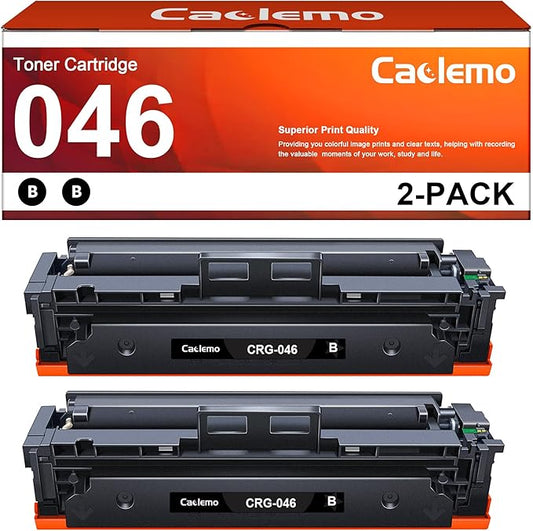 046 Black MF733Cdw Toner Cartridge Replacement for Canon 046 Black CRG-046 MF731cdw Toner Cartridge for Canon Color imageCLASS MF733Cdw MF731Cdw MF735Cdw LBP654Cdw Printer Ink(2 Pack)