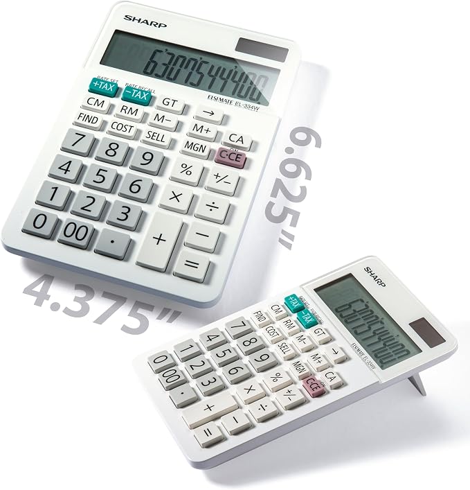 Sharp EL-334WB Business Calculator, White 4.0
