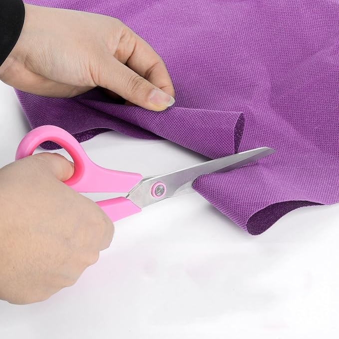 Scissors for Office Home School Craft Sewing Fabric Supplies(Pink), 8 Inch | Cute Pink, All Purpose, Stainless Steel