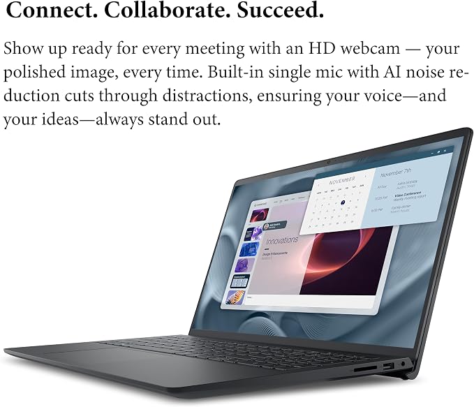 Dell Pro 15 Business Laptop, Intel Core i7-1355U, 16GB DDR5 1TB SSD | High Efficiency Office Notebook, Multi-Tasking, All-Day Battery Power, WiFi 6, Portable, FHD 120Hz Display
