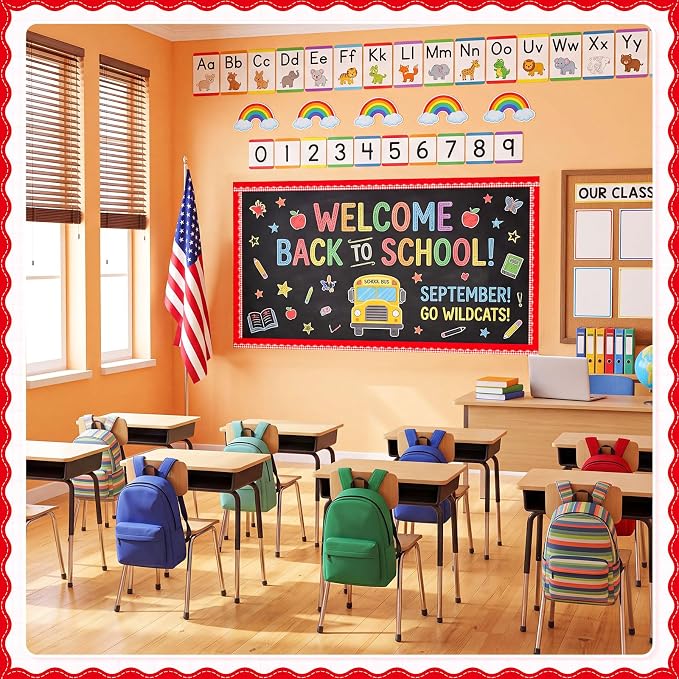 2 Rolls 65.6ft Red Gingham Bulletin Board Borders Decoration Red Checkered and Straight Edge Bulletin Borders Board Trim for Office School Classroom Chalkboard Party Decoration
