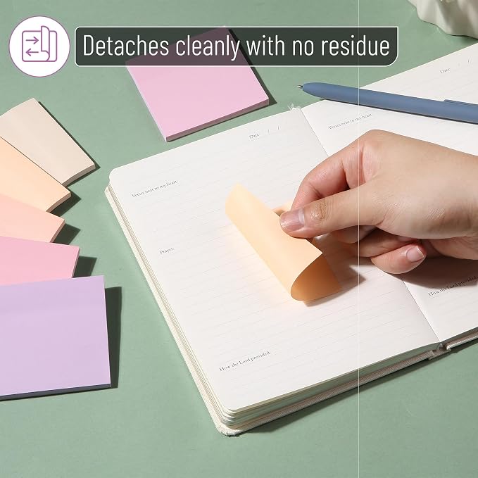 Mr. Pen- Sticky Notes, 3"x3", 12 Pads, 600 Sheets, Colorful | Sticky Notes Bulk, Self-Stick Note Pads, Perfect for Office, School, Home, Study & Organization