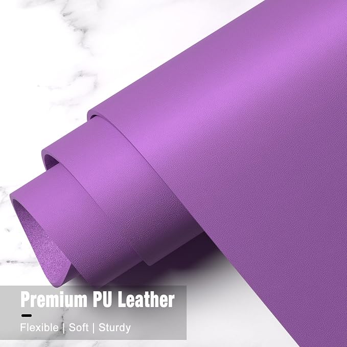 Hsurbtra Desk Pad, 30" x 14" PU Leather Desk Mat, XL Extended Mouse Pad, Waterproof Desktop Blotter Protector, Non-Slip Ultra Thin Large Laptop Keyboard Writing Mat for Office Home, Purple