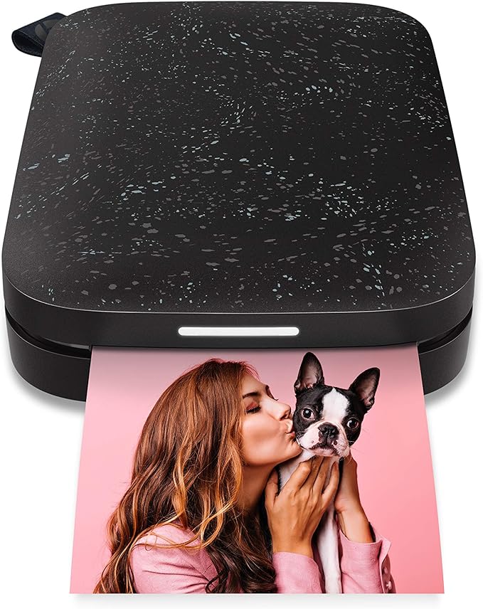 HP Sprocket Portable 2x3 Instant Color Photo Printer (Black Noir) Starter Bundle
