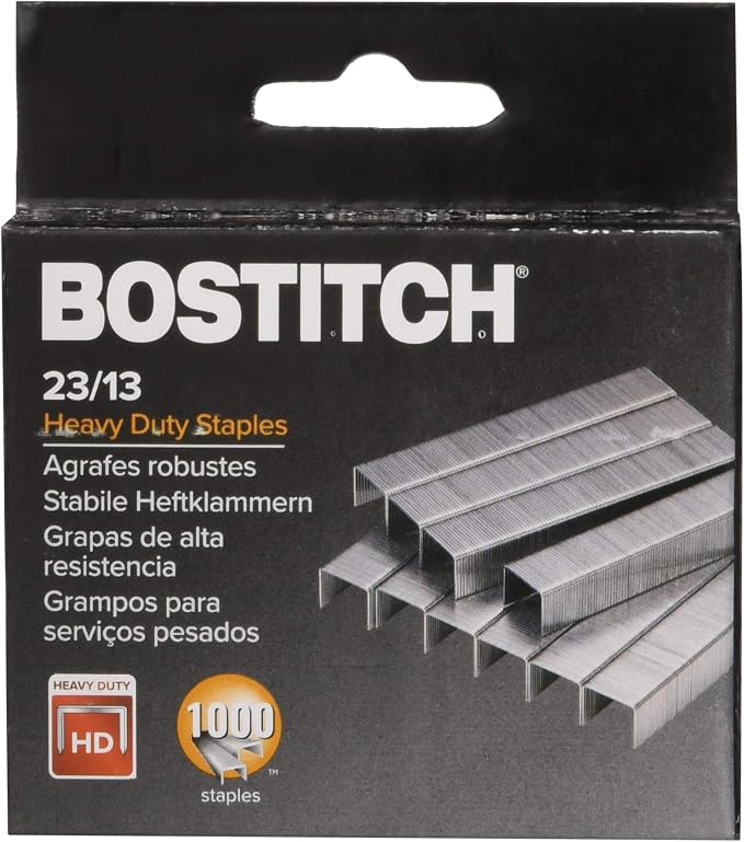 Bostitch Office 1913 Heavy Duty 23/13 Staples, 100 Sheet Capacity (Box of 1,000) (Pack of 12)