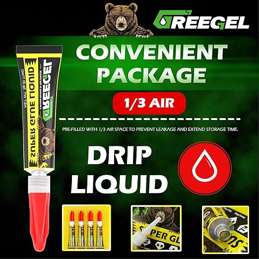 Super CA Glue 12 x 3G - Clear Superglue Liquid, Multi-Purpose Instant Cyanoacrylate Adhesive for Ceramic Metal DIY Craft Hobby Model Wood 3D Printing, Strong Bonding Single Use