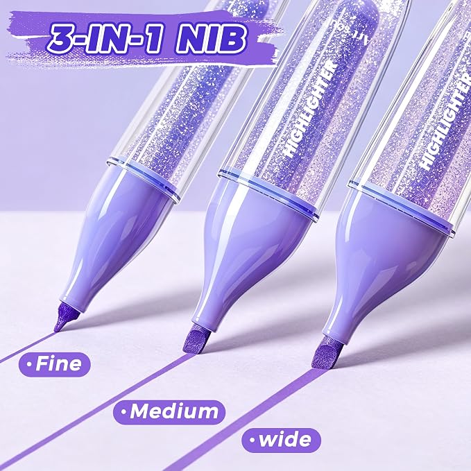Art+soul Highlighters 6 Color, Office and School Supplies, No Bleed Markers | Smooth Quick-Drying Ink, Ideal for Notes, Textbooks & Classroom Use
