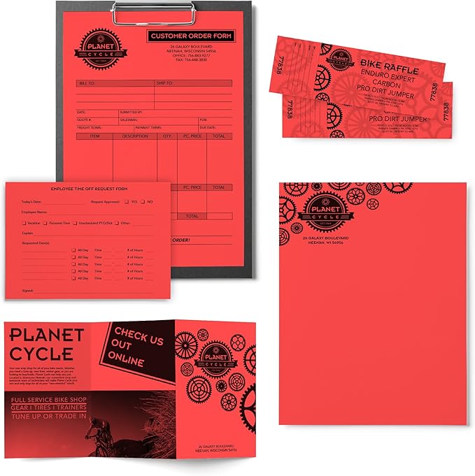 Neenah Astrobrights® Bright Color Paper, Letter Size Paper, 24 Lb, FSC Certified, Rocket Red, Ream Of 500 Sheets (Pack of 2)