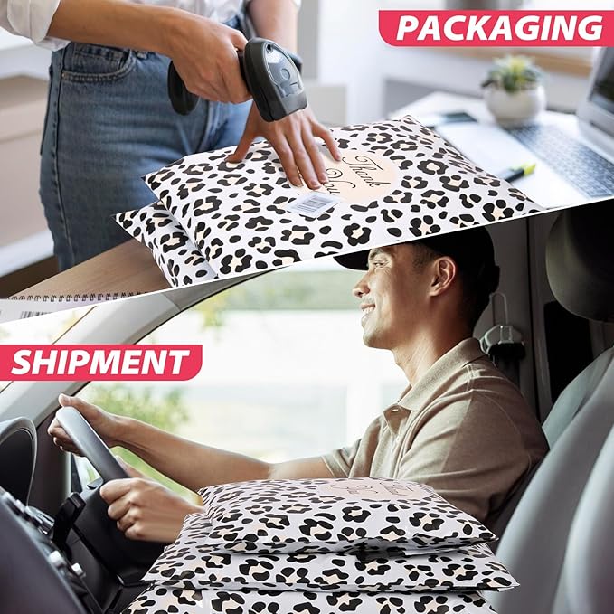 Oududianzi Poly Mailers 10x13, 100PCS Shipping Bags, Self-Sealing Mailers Poly Bags, Mailing Envelopes Bulk, Polymailer Packaging Bags for Online and offline Small Bussiness