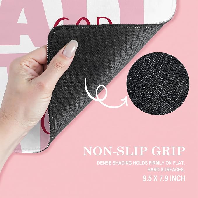 God is Good Christian Mouse Pad, Trendy Pink Aesthetic Bible Verse Mouse Pads Mousepad for Home Office Dorm Computers Laptop Supplies Desk Accessories, 9.5x7.9 Inch
