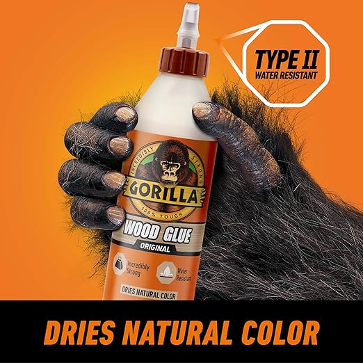 Gorilla Wood Glue, 18 Ounce Bottle, Natural Wood Color, (Pack of 1)
