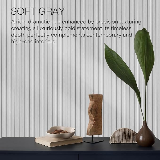 MaxGear Bulletin Board 36" x 24", Soft Gray Felt Wall Tiles Room Decor | Cork Board For Walls Alternative, 6 Pack 11.8" x 11.8" 3D Wall Panels, Poster Felt Board, Pin Board For Office, Home Decor
