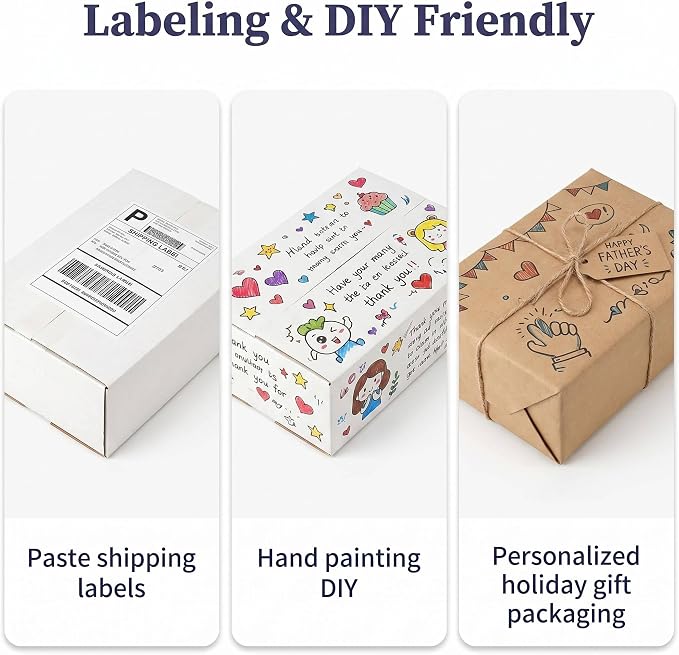 40 Pack Small Shipping Boxes 9x6x3 Inches | White Corrugated Cardboard, Box for Packaging Small Business Mailing Storage Moving, Easy Assemble