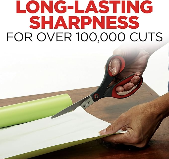 Scotch Precision Ultra Edge Scissors, 8 inch scissors 3-8 inch scissors/pack