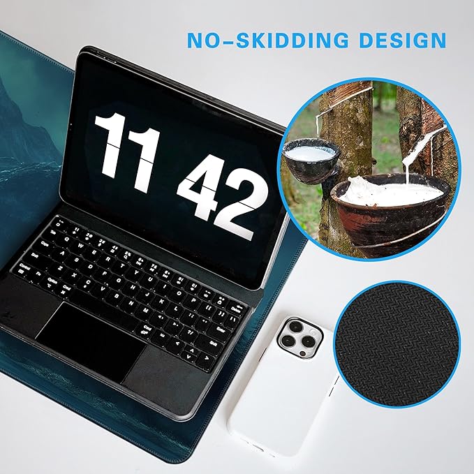 Fog Forest Mouse Pad Gaming Mousepad Non-Slip Rubber Base Keyboard Pad Desk Mat for Home Office, 31.5 x 11.8 in