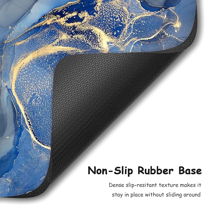 Dapesuom Small Mouse Pad, 6 x 8 Inch Thick Rubber Premium-Textured Non-Slip Portable & Washable Mini Mouse Mat for Women Wireless Laptops Keyboard Tray Gaming Work Computer Travel, Gray Gold Marble