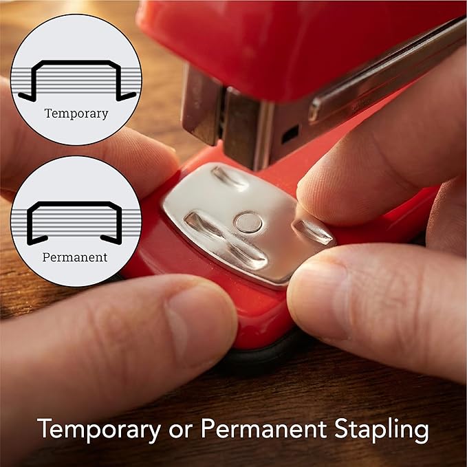 Mr. Pen- Red Office Stapler with Staples, 1000 Staples 1/4", 20 Sheet Capacity, Desktop Stapler for Students, Office Supplies, Ergonomic Design for Comfortable Use, Opens 180 Degrees for Easy Loading