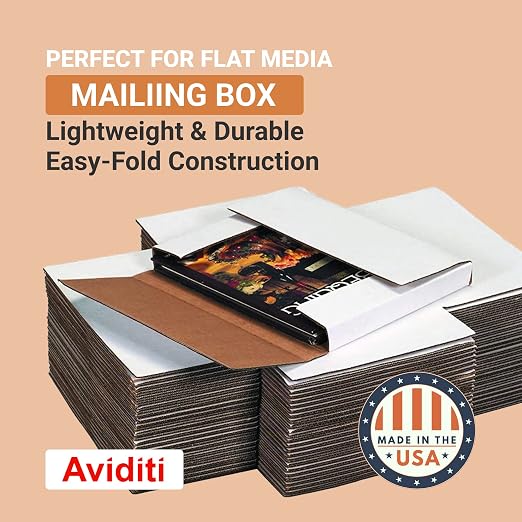 BOX USA Shipping Boxes Small 9.625"L x 6.625"W x 1.25"H 50-Pack - Corrugated Cardboard Box for Moving, Mailing, Packing, Packaging and Storage