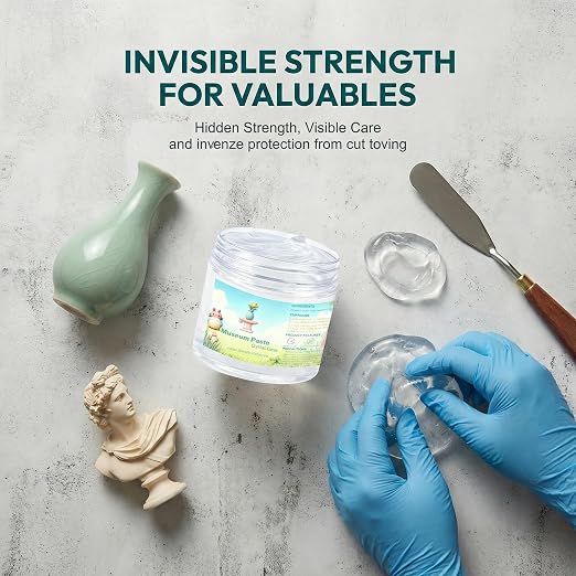 14 Oz Exhibits Gel for Museum, Removable Clear Museum Paste Putty &Wax, Reusable & No Residue, Fixed Collection Artifacts and Decorations to Prevent Vibration, Falling (Clear 2Pack Max)