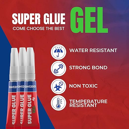 4Gx 8 Value Pack Gel Super Glue Gel Glue All Purpose with Anti Clog Cap. Super Glue for Plastic, Superglue - Magic Glue for DIY Crafts and Many More