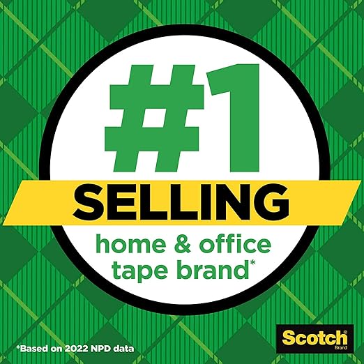 Scotch Magic Tape, 1 Roll, Numerous Applications, Invisible, Engineered for Repairing, 1/2 x 800 Inches, Dispensered (119) (Pack of 2)