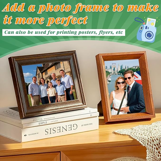LOKUNN 30 Sheets Photo Paper Glossy, Printer Photo Paper 8.5 x 11 Suitable for Dye Inkjet Printers. Convenient for Home Use. Can Print Photos, Advertising Covers, Recipe Cards