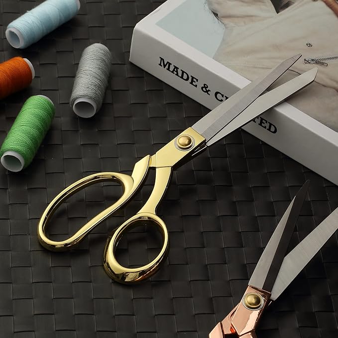 Mr. Pen Premium Gold Tailor Scissors, 8-inch Heavy Duty Fabric Cutter