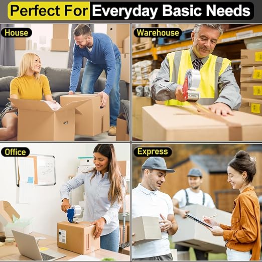 Clear Packing Tape, Heavy Duty Packaging Tape Refills 12 Rolls, 2 inch x 65 Yards, Shipping Tape Box Tape Mailing Tape for Shipping Packaging Moving Sealing and Storage