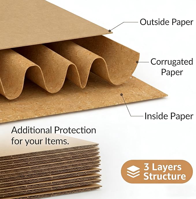 ZBEIVAN Shipping Boxes Mailers 10x10x10 inches Corrugated Cardboard Small Packing Kraft Moving Mailing Box, Pack of 15
