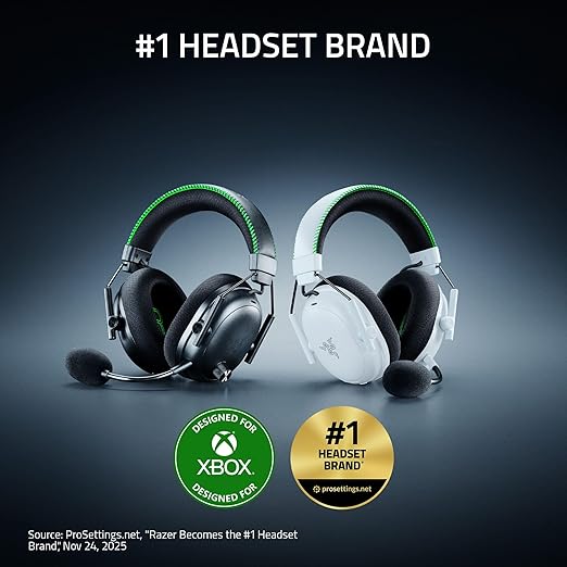 Razer BlackShark V3 Pro Wireless ANC Gaming Headset for Xbox: Full Band Mic - 50mm Drivers - 2.4 GHz, Bluetooth, USB, 3.5mm - Works with PC, Mac, PS5, Nintendo Switch - Long Battery Life - Black
