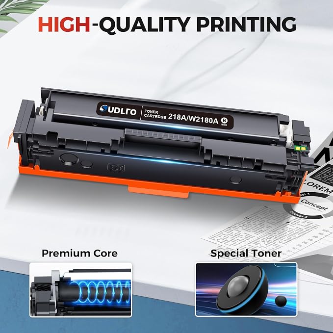 218A Black Toner Cartridges 2 Pack Work for HP 3301fdw 3301cdw 3301sdw | Compatible for HP 218A toner cartridges for HP color laserjet pro mfp 3301sdw 3301fdw 3301cdw 3201dw 218 W2180A Black Toner