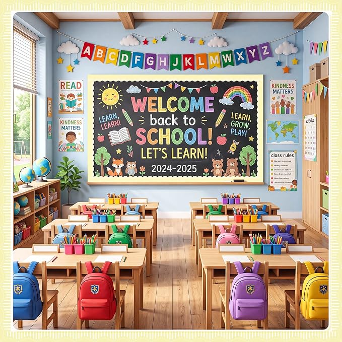 2 Rolls 65.6ft Marcaron Yellow Striped Bulletin Board Borders Decoration Scalloped and Straight Edge Yellow Bulletin Borders Board Trim for Office School Classroom Chalkboard Party Decoration