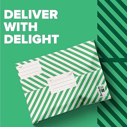 Scotch Poly Bubble Mailers, Assorted Green Designs, Size 2 Small, 8.5 in x 11 in, 12 Mailers