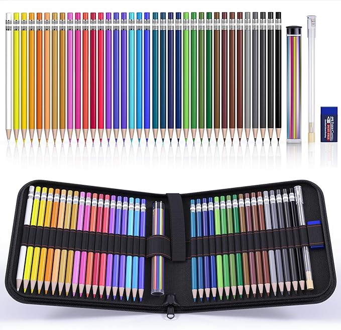 Four Candies Mechanical Colored Pencils, Erasable Mechanical Pencils with Sharpener and Bag, Aesthetic Drafting Tools Ideal for Both Beginners 2.6mm, 36PCS