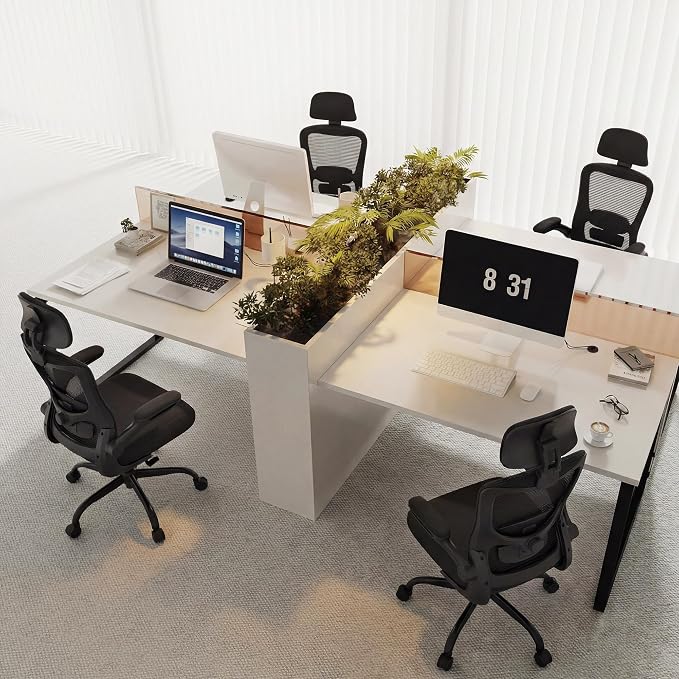 Ergonomic Office Chair for Long Hours, Adjustable Padded Lumbar Support for Lower Back Relief, 330 lb Capacity, Comfortable Computer Desk Chair for Home Office, Work & Study
