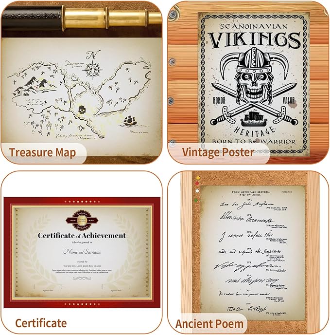 80 Sheets Vintage Paper, 8.5" x 11" Antique Stationary Paper for Writing, Letter Size Printer Paper, Double-sided Aged Parchment for Printing